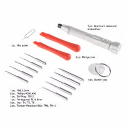 Stalwart 15-Piece Repair Tech Tool Kit with Precision Screwdrivers and Carrying Case thumbnail 4