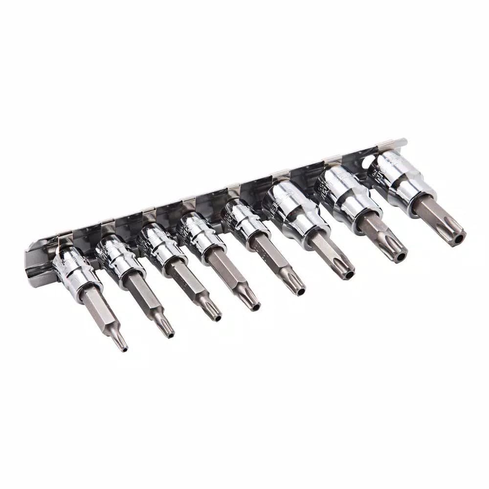 Steelman 8-Piece Tamper-Resistant Star Bit Socket Set, 1/4 in. and 3/8 in. Drive