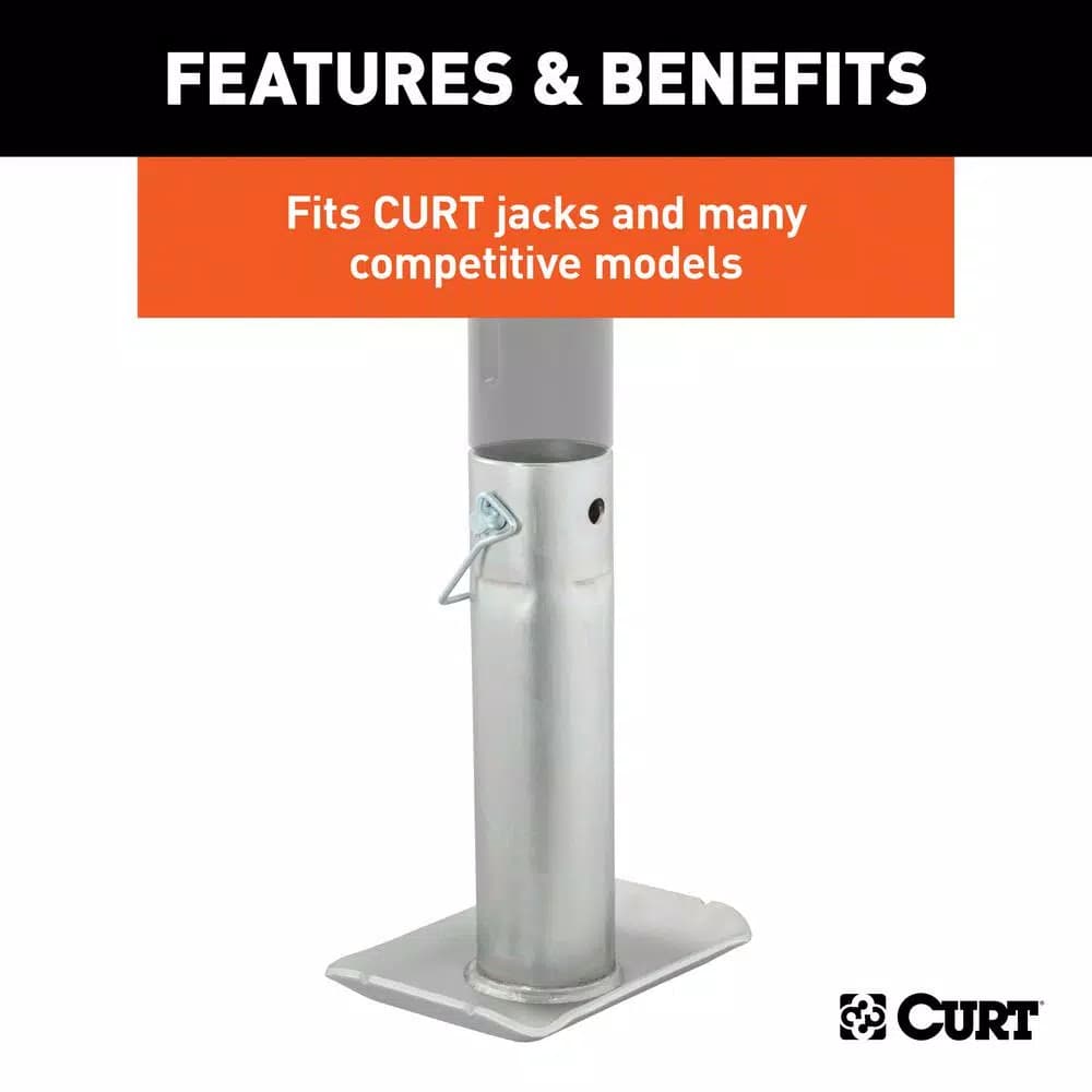 CURT Pin-On Jack Foot for 2" Tube, 2,000 lbs. Capacity, 8-1/2" Height