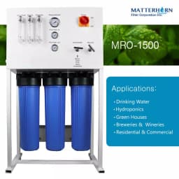 Matterhorn 1,500 GPD Commercial Reverse Osmosis System for Drinking Water & Hydroponics thumbnail 1