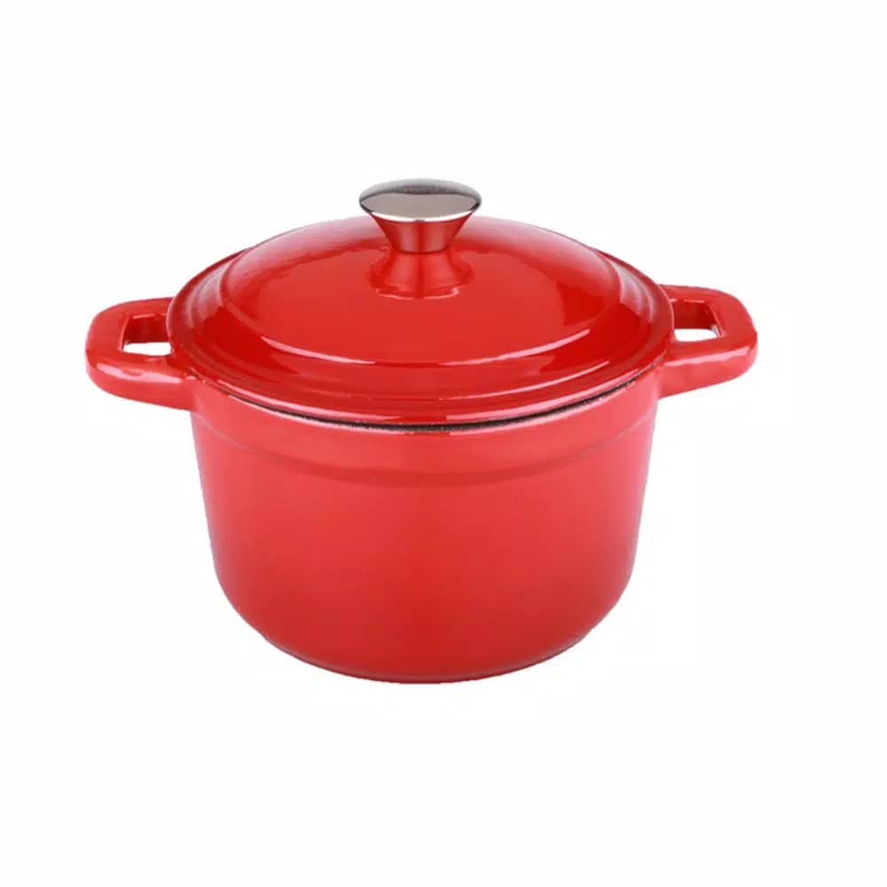 BergHOFF Neo 3 qt. Round Cast Iron Dutch Oven with Lid, Red