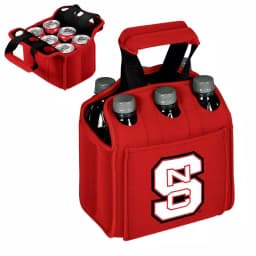 Picnic Time North Carolina State University Wolfpack 6-Bottle Insulated Neoprene Beverage Carrier - Red thumbnail 2