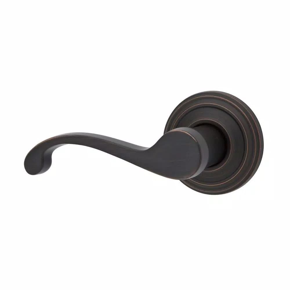 Kwikset Commonwealth Venetian Bronze Left-Handed Dummy Door Lever with Microban