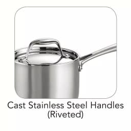 Tramontina 1.5 Qt Tri-Ply Clad Stainless Steel Sauce Pan with Lid thumbnail 3