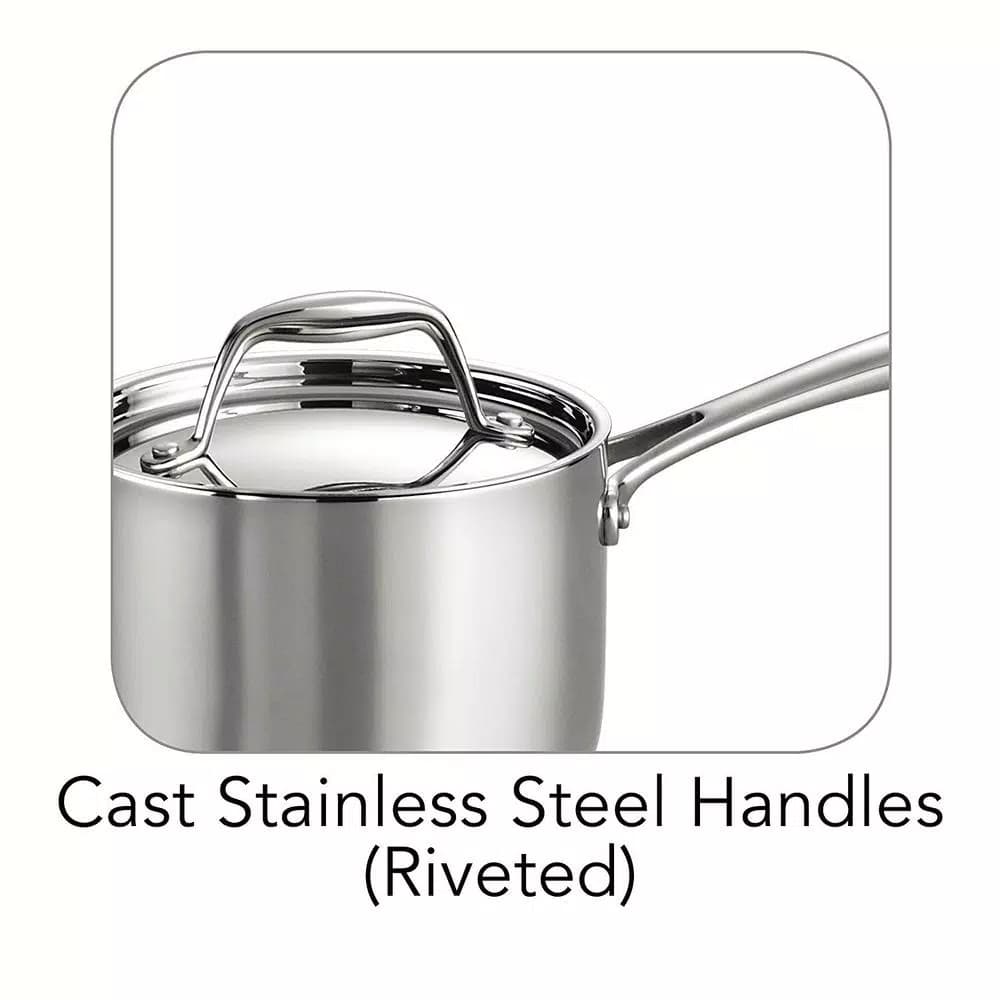 Tramontina 1.5 Qt Tri-Ply Clad Stainless Steel Sauce Pan with Lid