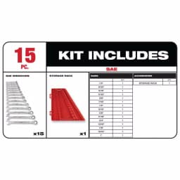 Milwaukee 30-Piece SAE and Metric Ratcheting Combination Wrench Set thumbnail 4