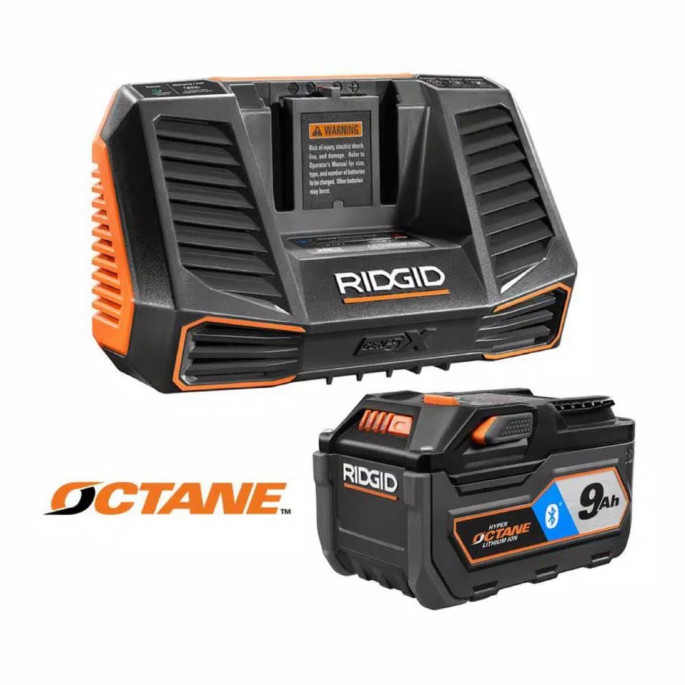 RIDGID 18V OCTANE 9.0 Ah Lithium-Ion Battery and Charger Kit
