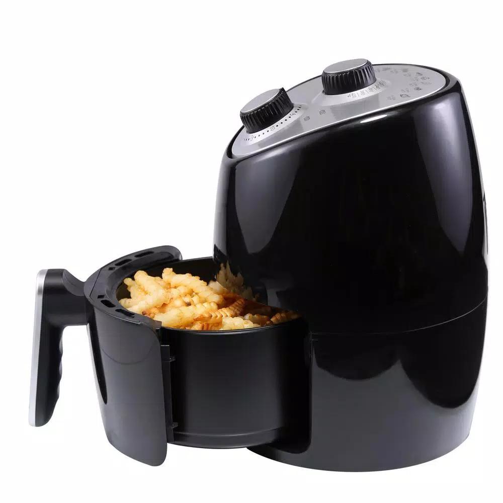 Continental 2.0L Air Fryer with 1500W Power, Cool Touch Housing and Non-Stick Basket, Black