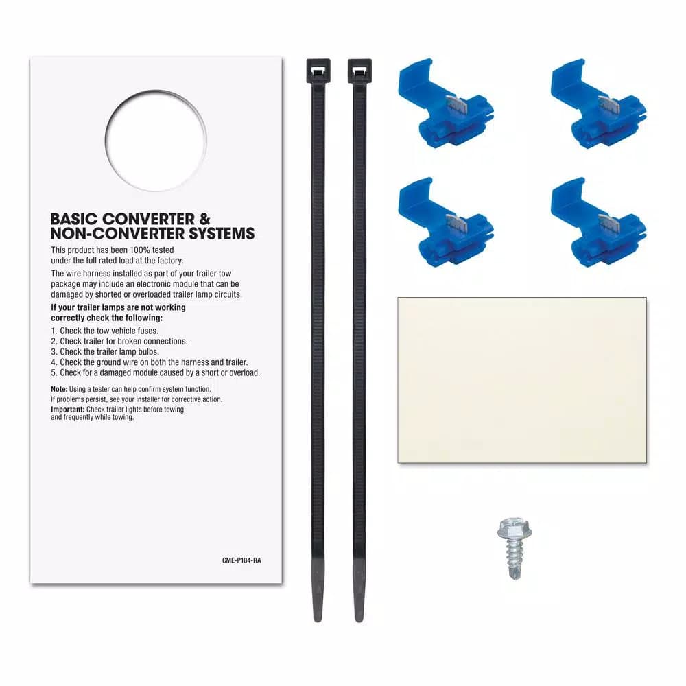 CURT 3-to-2-Wire Powered Taillight Converter with 4-Way Flat Connection