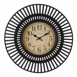 La Crosse Clock 20 in. Covington Quartz Round Wall Clock with Matte Black Frame thumbnail 2