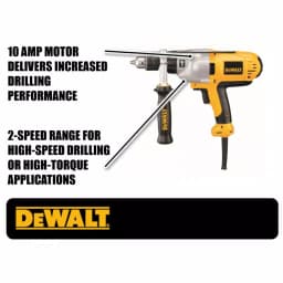 DEWALT 1/2 in. 10 Amp VSR Mid-Handle Grip Hammer Drill Kit thumbnail 2