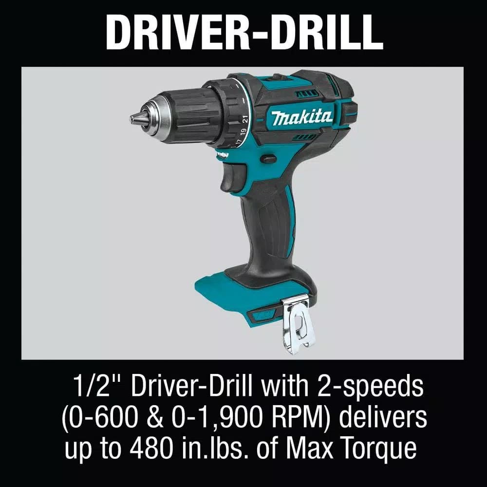 Makita 18V LXT Cordless 6-Piece Combo Kit with 3.0Ah Batteries and Charger