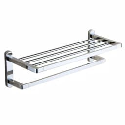 Nameeks General Hotel Double Tiered Wall Mounted Towel Train Rack, Chrome thumbnail 1