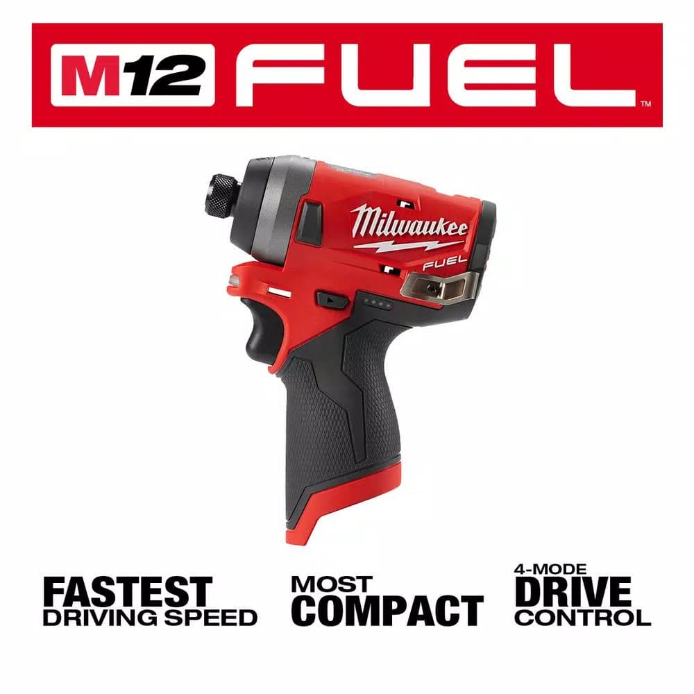 Milwaukee M12 FUEL 12V Brushless 1/4 in. Hex Impact Driver (Tool-Only)