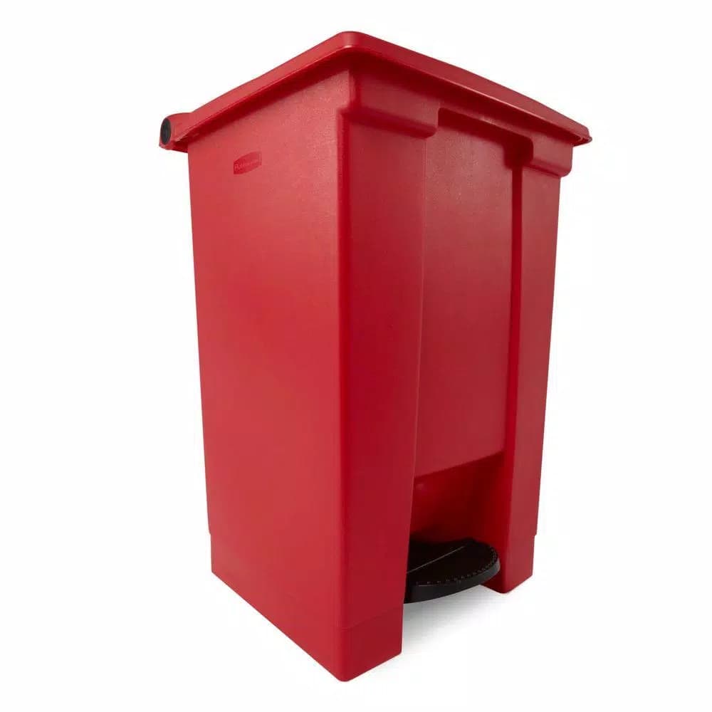 Rubbermaid Commercial Products 12 Gal. Red Fire-Safe Step-On Trash Can, Puncture-Resistant Plastic Medical Waste Bin