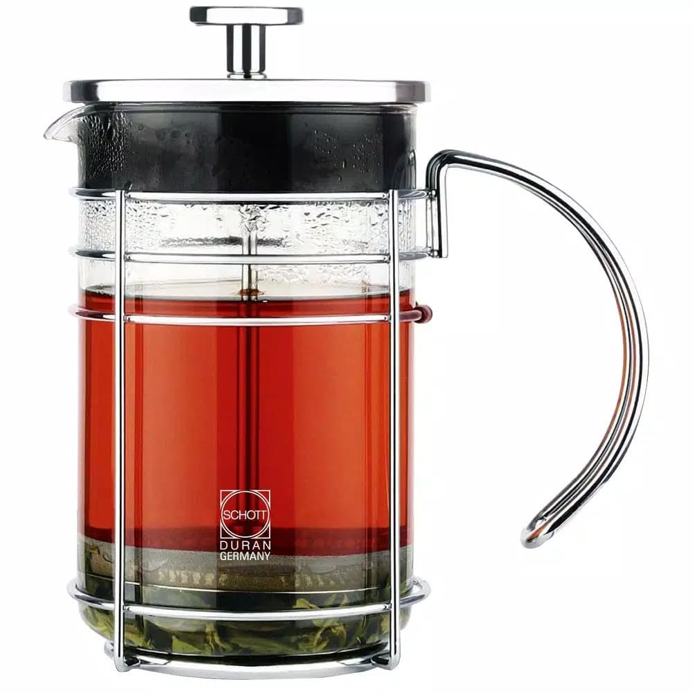 GROSCHE Madrid 3-Cup French Press Coffee and Tea Maker, Chrome Housing with Borosilicate Glass
