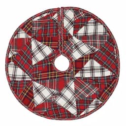 VHC Brands Peyton 21 in. Tomato Red Traditional Christmas Mini Tree Skirt thumbnail 1