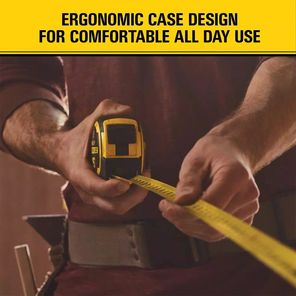 STANLEY FATMAX 25 ft. Tape Measure with MAXSHIELD Coating and Twin-Core Ergonomic Design