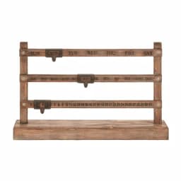 LITTON LANE Farmhouse Wood Fencepost Calendar, 22 in. x 14 in. Rustic Oak Finish with Iron Date Markers thumbnail 3