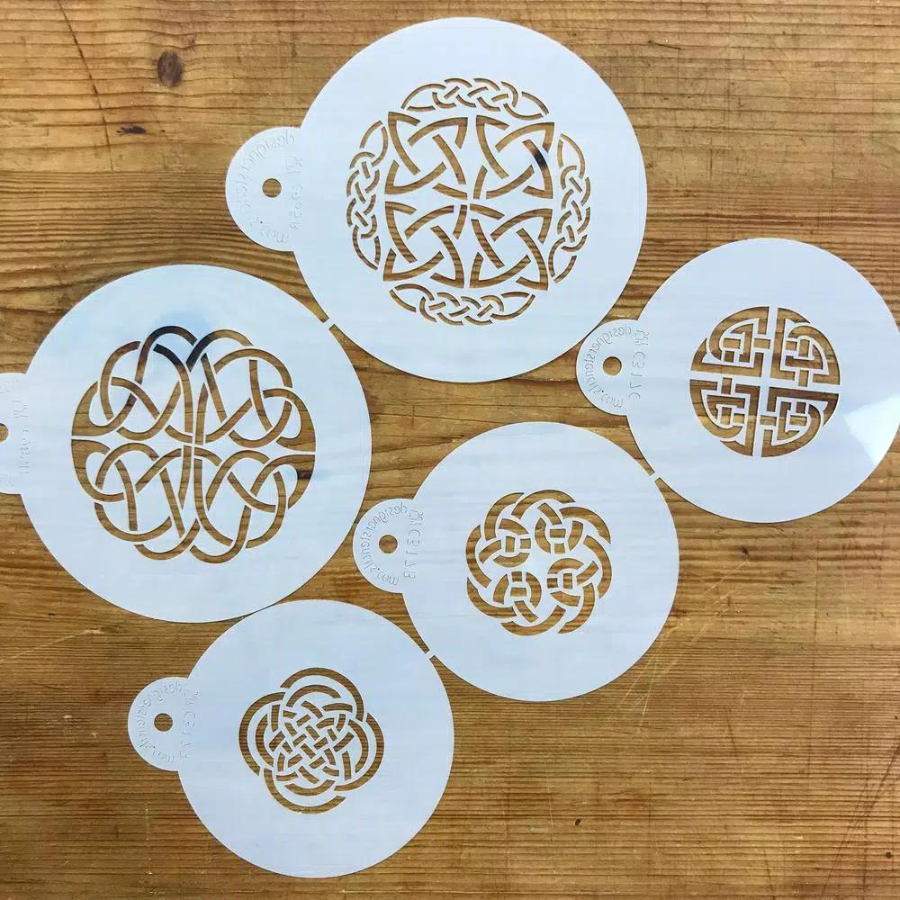 Designer Stencils Celtic Medallion and Cookie Stencil Bundle, 5-Pattern Set