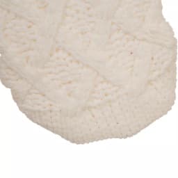 Glitzhome 22 in. White Knitted Acrylic Christmas Stockings with Pompoms (Set of 2) thumbnail 6