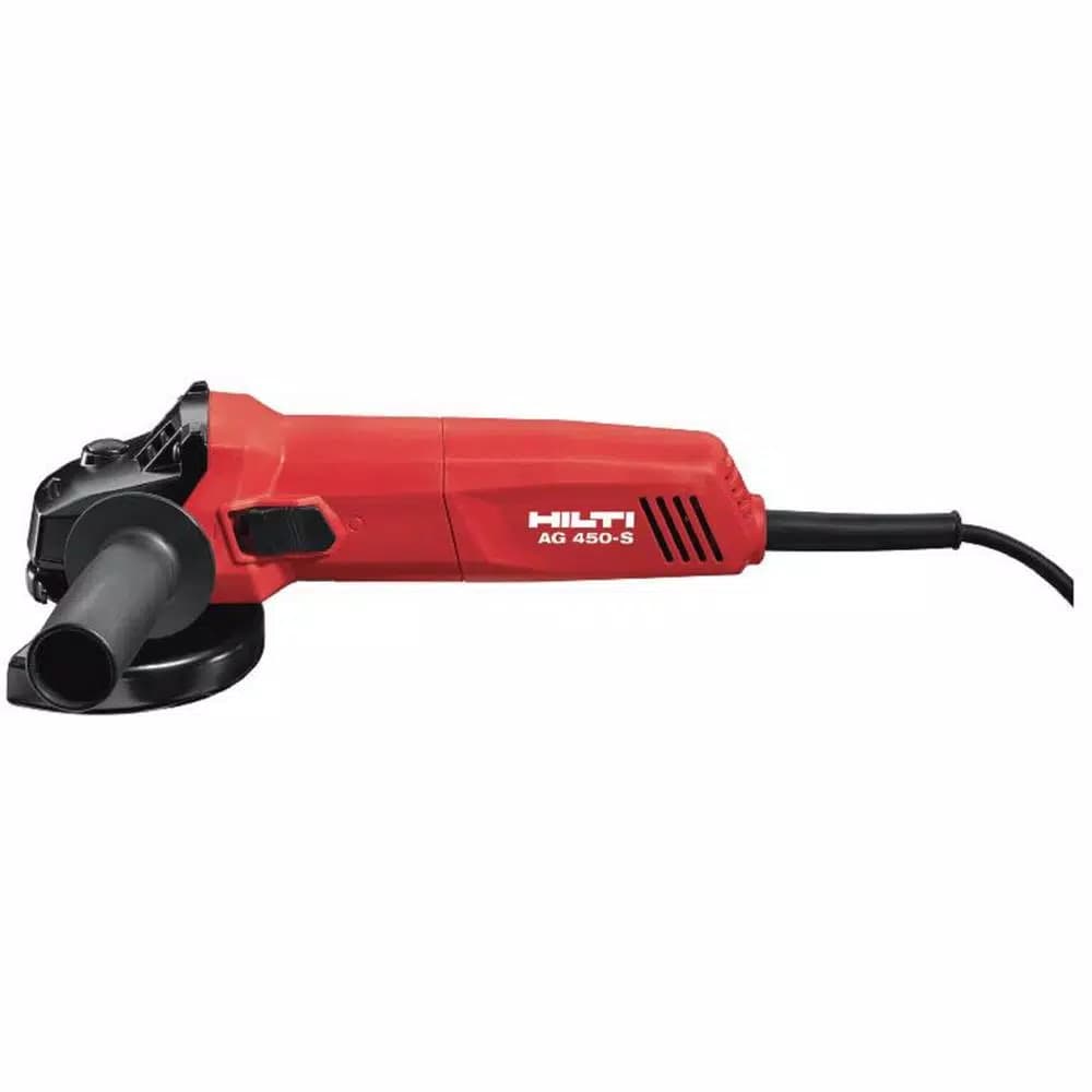 Hilti 7 Amp Corded 4.5 in. Angle Grinder AG 450-S Package with Diamond Cup Wheel and Dust Extraction Hood