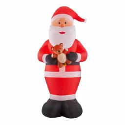 Home Accents Holiday Gemmy Industries 12 ft. Giant Inflatable Santa with LED Lights and Candy Cane thumbnail 1