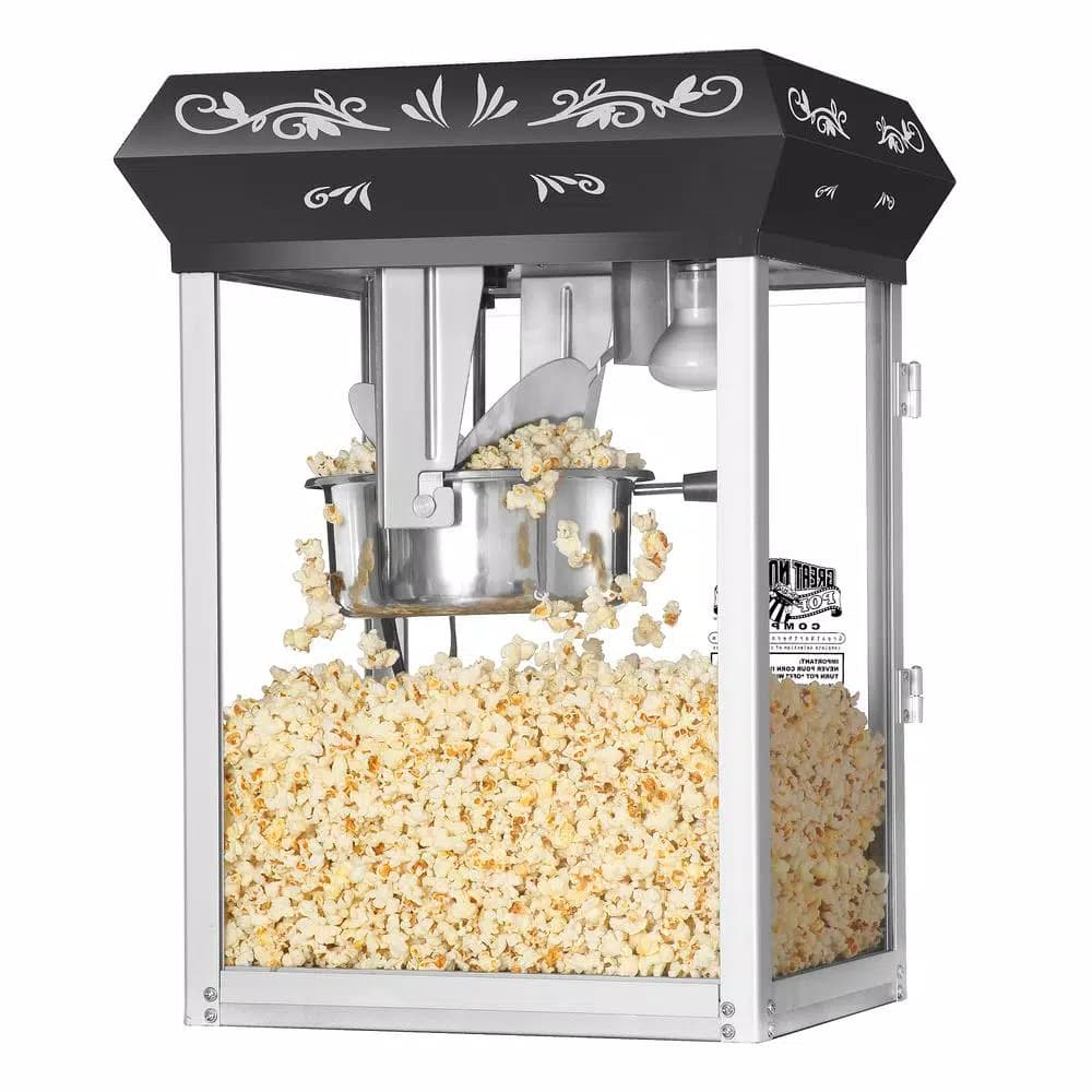Great Northern Great Norther Foundation 6 oz. Black Countertop Popcorn Machine with Stainless Steel Kettle