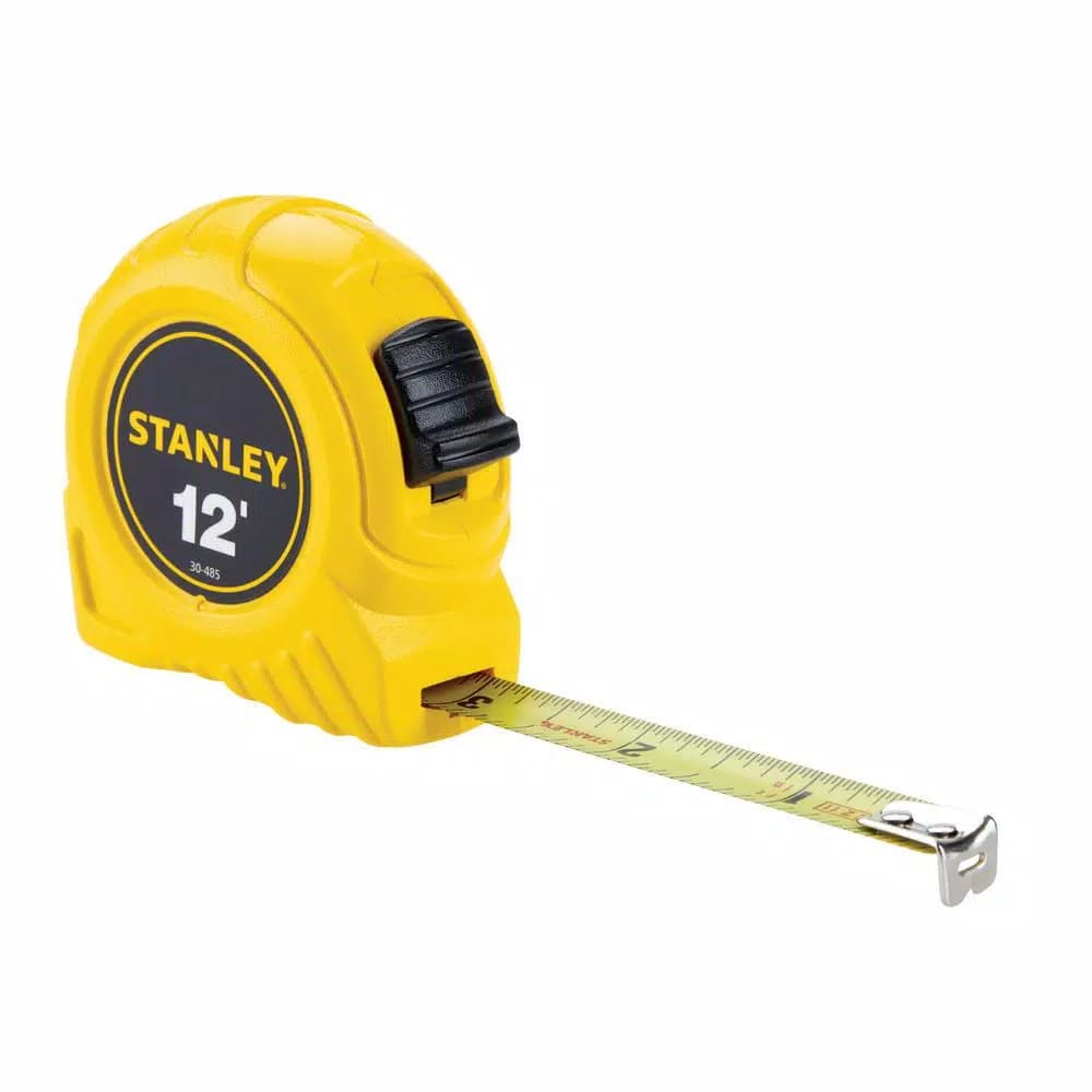 STANLEY 12 ft. x 1/2 in. Tape Measure with Polymer-Coated Blade and High-Impact ABS Case