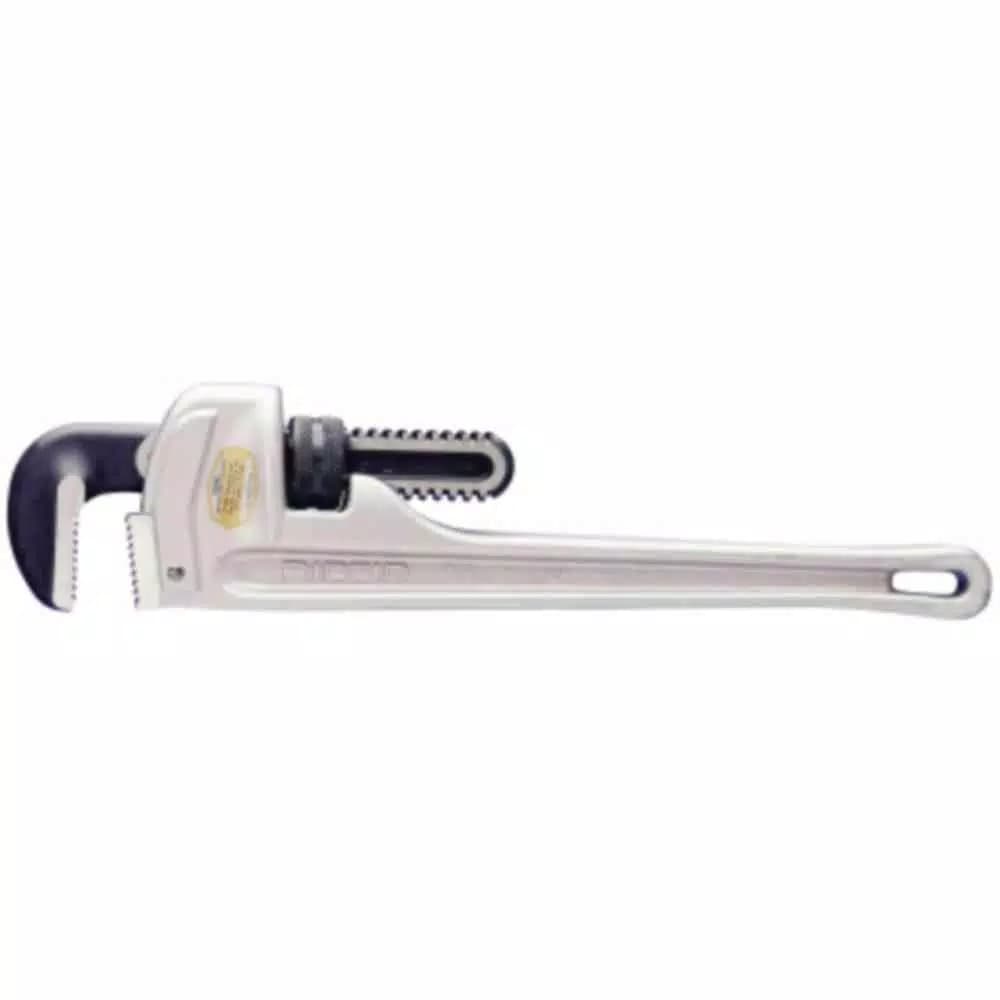 RIDGID 18 in. Aluminum Straight Pipe Wrench, 2.5 in. Capacity