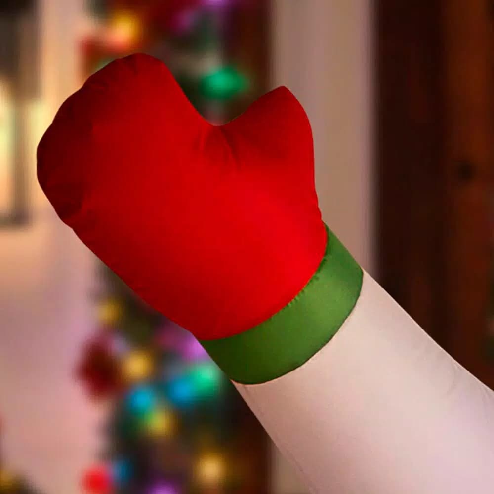 Unbranded 8 ft. Pre-Lit Inflatable Jolly Holiday Snowman Greeter with Sign, LED Lights