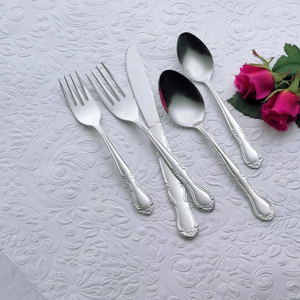 Oneida Melinda III 18/0 Stainless Steel Oval Soup and Dessert Spoons, 36-Piece Set