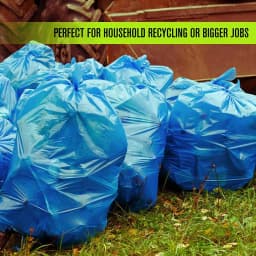 Unbranded 45 Gallon Blue Recycling Trash Bags, 0.95 Mil Thickness, 100-Count thumbnail 8