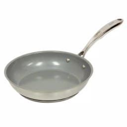Chantal Induction 21 Steel 10 in. Stainless Steel Ceramic Nonstick Frying Pan, Brushed Stainless Steel thumbnail 1