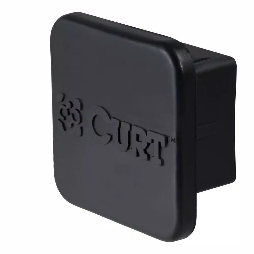 CURT 2" Rubber Trailer Hitch Receiver Tube Cover, Black