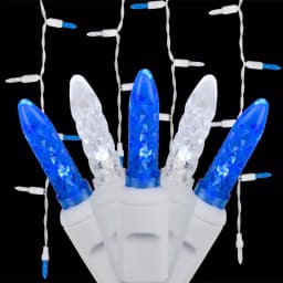 Wintergreen Lighting 7 ft. 70-Light M5 LED Blue and White Icicle Light Set thumbnail 1