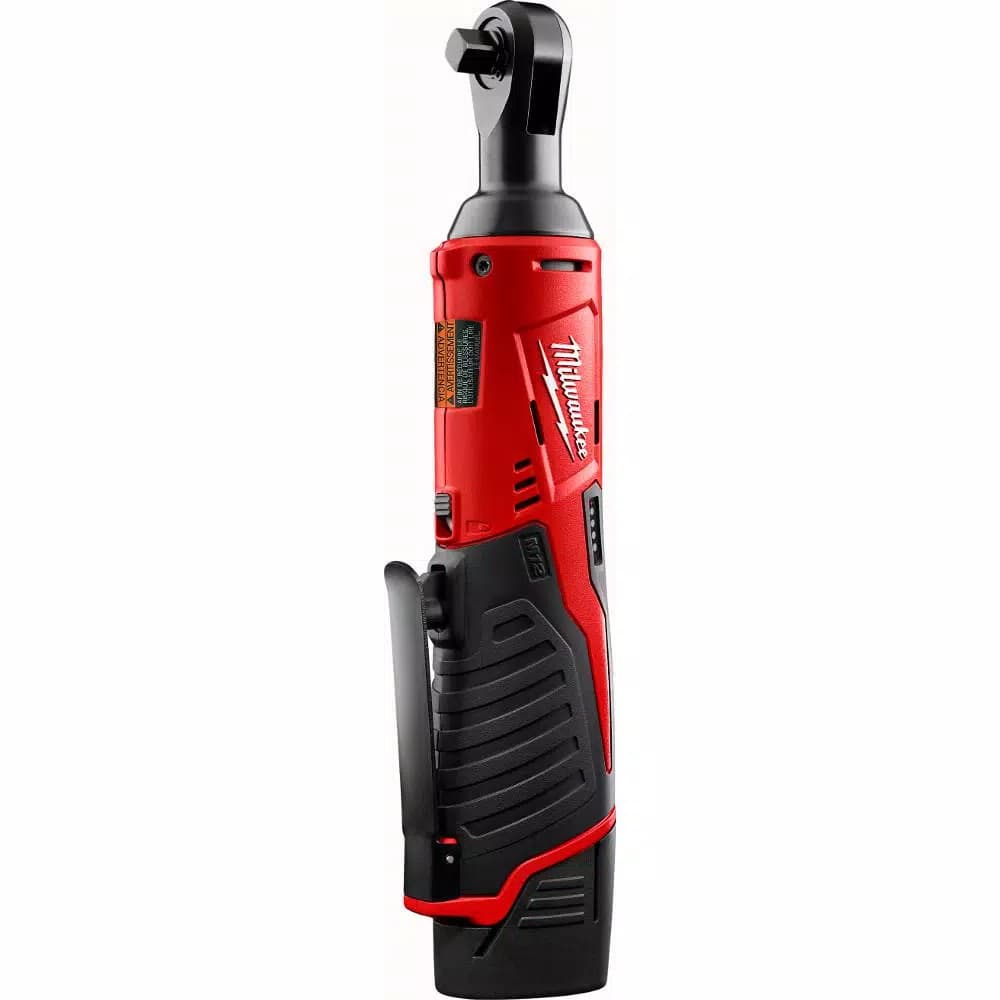 Milwaukee M12 12V 3/8 in. Cordless Ratchet Kit with 1.5 Ah Battery, Charger and Tool Bag