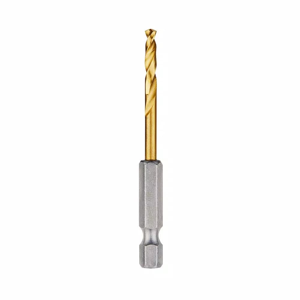 Milwaukee SHOCKWAVE Red Helix 9/64 in. Titanium Drill Bit with 1/4 in. Hex Shank
