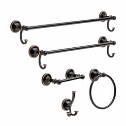 Delta Portman 24 in. Towel Bar with Hooks, Venetian Bronze with Copper Reveal thumbnail 5