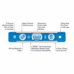 Empire em81.9 True Blue Professional 9 in. Magnetic Torpedo Level thumbnail 2