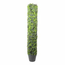 Northlight 37.5 in. Potted Artificial 2-Tone Boxwood Column Topiary Tree thumbnail 1