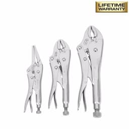 Husky 3-Piece Locking Pliers Set with Long Nose and Heat-Treated Jaws thumbnail 1
