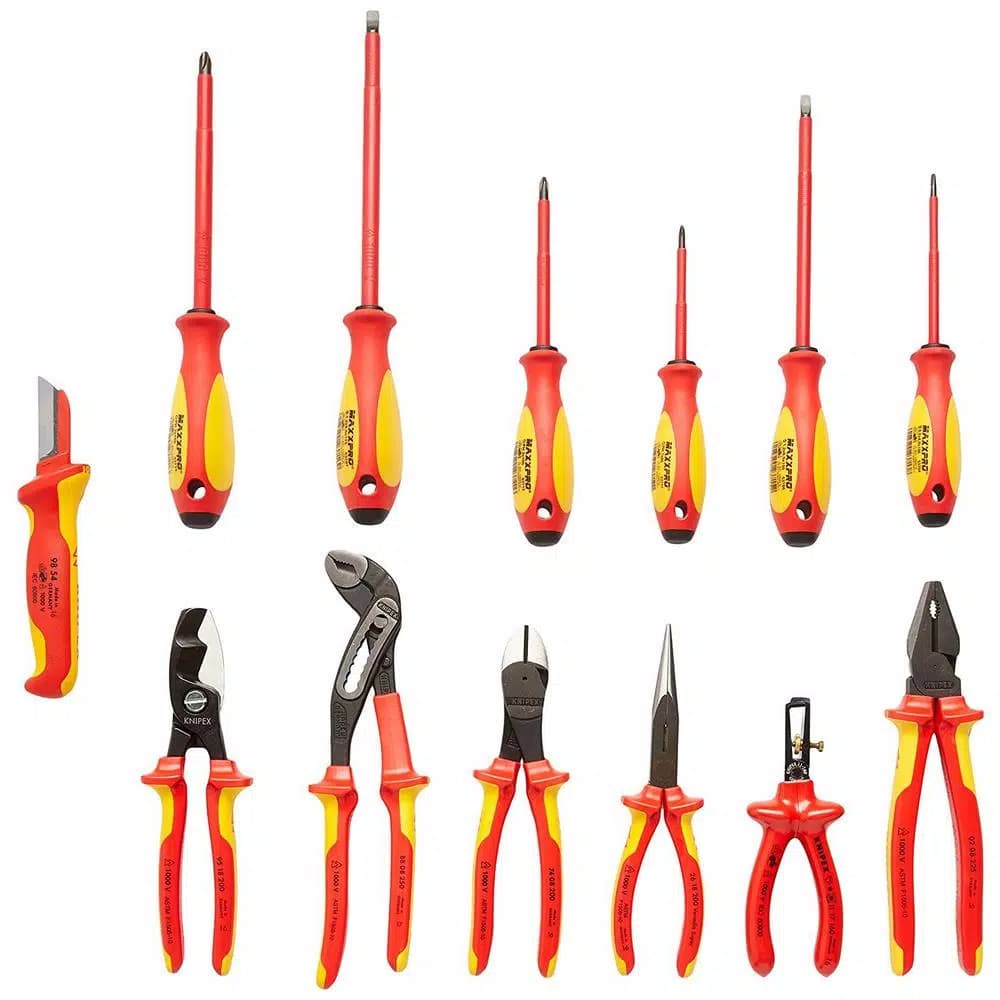 KNIPEX 13-Piece 1000V Insulated Electrician's Tool Set with Tool Roll