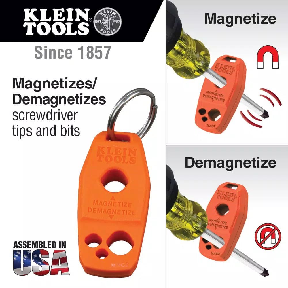 Klein Tools 8-Piece Screwdriver Set with Patented Magnetizer/Demagnetizer and Cushion-Grip Handles