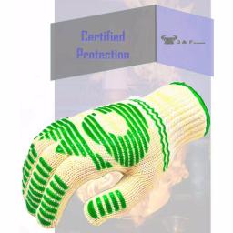 G & F Products DuPont Nomex and Kevlar Heat Resistant 5-Finger Oven Mitts thumbnail 2