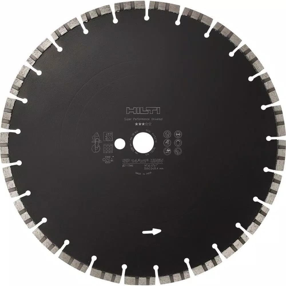 Hilti 14 in. x 1 in. Universal Diamond Segmented Cutting Disc for Concrete and Masonry