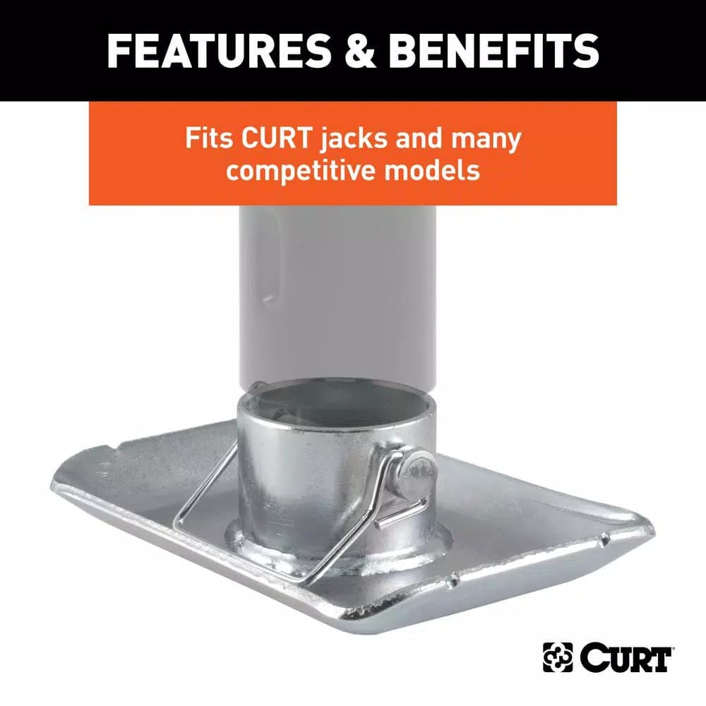 CURT Pin-On Jack Foot for 2" Tube, 2,000 lbs. Capacity