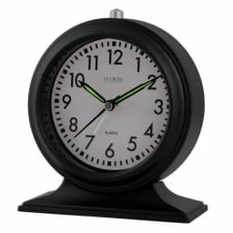 La Crosse Clock Co. Silent Sweep Black Mantel Alarm Clock with Luminous Hands thumbnail 6