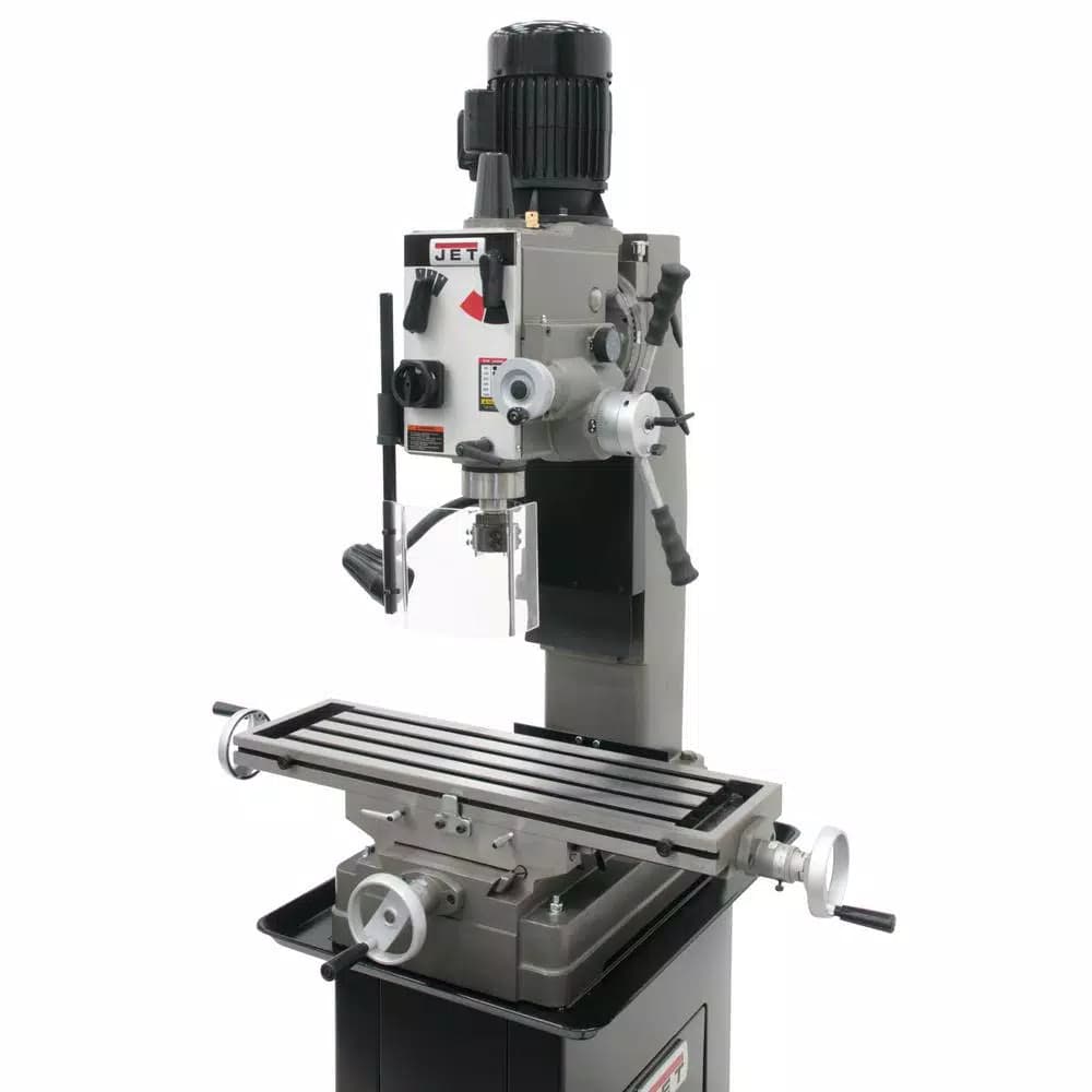 JET JMD-45GHPF Geared Head Square Column Mill Drill Press with Power Downfeed