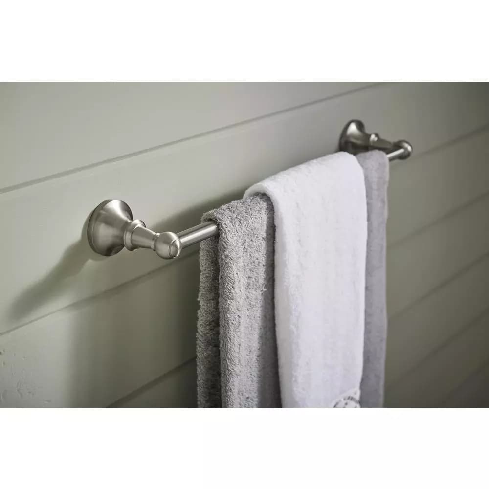 Moen Vale 24 in. Towel Bar in Spot Resist Brushed Nickel